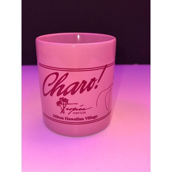 CHARO Vintage Ceramic Mug-Hawaiian Hilton TROPICS SURF CLUB Gently Used - Picture 2 of 8
